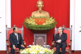 Quang cảnh buổi tiếp. (Ảnh: Phương Hoa/TTXVN)