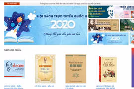 Hội sách trực tuyến quốc gia 2020 tạo ra sân chơi mới cho các đơn vị xuất bản và bạn đọc. (Ảnh chụp màn hình: PV/Vietnam+)