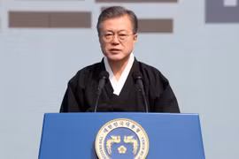 Tổng thống Hàn Quốc Moon Jae-in. (Ảnh: Yonhap/TTXVN)