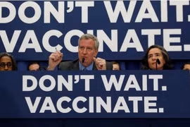Thị trưởng Bill de Blasio tuyên bố tình trạng khẩn cấp về sức khỏe cộng đồng. (Nguồn: telegraph)