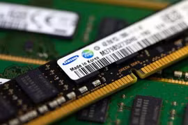 Một module bộ nhớ của Samsung Electronics. (Nguồn: Getty Images)
