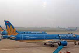 Tỷ lệ đúng giờ của Vietnam Airlines là 89,6%, đứng thứ 3 trong các hãng hàng không tại Việt Nam. (Ảnh: Huy Hùng/TTXVN)