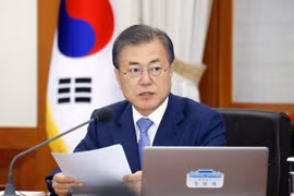 Tổng thống Hàn Quốc Moon Jae-in. (Ảnh: Yonhap/TTXVN)