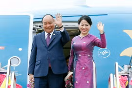 Thủ tướng Nguyễn Xuân Phúc và phu nhân. (Ảnh: Thống Nhất/TTXVN)