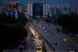 Cảnh mất điện tại Caracas, Venezuela, ngày 26/3/2019. (Nguồn: AFP/TTXVN) 