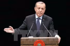 Tổng thống Thổ Nhĩ Kỳ Tayyip Erdogan. (Nguồn: AFP/TTXVN)