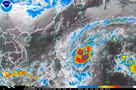 Hình ảnh vệ tinh của cơn bão. (Nguồn: NOAA) 