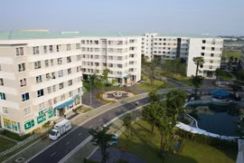 Một góc dự án nhà ở thu nhập thấp Đặng Xá, huyện Gia Lâm. (Ảnh: Tuấn Anh/TTXVN)