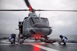 Máy bay trực thăng Bell 412. (Nguồn: AFP/TTXVN)