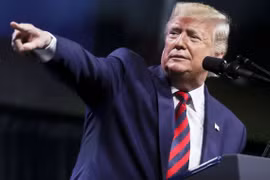 Tổng thống Trump trong một cuộc tiếp xúc báo chí tại Nhà Trắng (Nguồn: CNBC) 