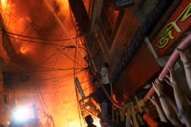 Hiện trường vụ hỏa hoạn. (Nguồn: Reuters) 