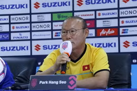 Huấn luyện viên đội tuyển Việt Nam Park Hang-seo. (Ảnh: Phạm Kiên/TTXVN) 