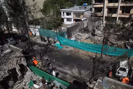 Hiện trường một vụ đánh bom ở Kabul, Afghanistan. (Nguồn: THX/TTXVN) 