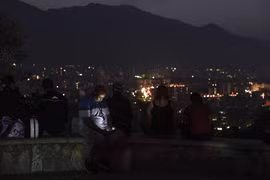 Cảnh mất điện tại Caracas, Venezuela, ngày 9/3/2019. (Nguồn: AFP/TTXVN) 