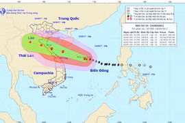 Đường đi và vị trí cơn bão. (Nguồn: nchmf.gov.vn)