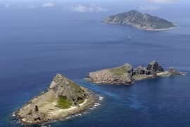 Quần đảo tranh chấp mà Nhật Bản gọi là Senkaku còn Trung Quốc gọi là Điếu Ngư. (Nguồn: Kyodo/TTXVN) 