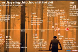 [Infographics] Điểm lại các vụ cháy rừng gây thiệt hại nhất thế giới