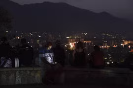 Cảnh mất điện tại Caracas, Venezuela, ngày 9/3/2019. (Nguồn: AFP/TTXVN) 