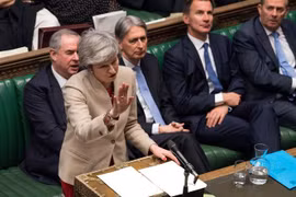 Thủ tướng Anh Theresa May (trái, phía trước). (Nguồn: AFP/TTXVN) 