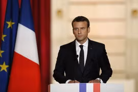 Tổng thống Pháp Emmanuel Macron tại một sự kiện ở Paris ngày 14/5. (Nguồn: EPA/TTXVN)