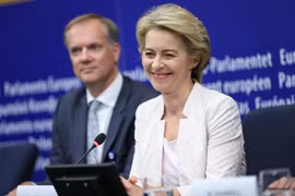 Bà von der Leyen sẽ thay thế ông Jean-Claude Juncker trên cương vị mới bắt đầu từ ngày 1/11. (Nguồn: THX/TTXVN) 