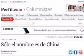Bài báo đăng trên trang Perfil.com.