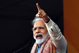 Thủ tướng Ấn Độ Narendra Modi phát biểu tại một sự kiện của đảng Nhân dân Ấn Độ (BJP) ở New Delhi, ngày 22/12/2019. (Nguồn: THX/TTXVN) 