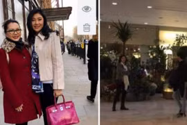 Những hình ảnh về bà Yingluck Shinawatra ​tại London. (Nguồn: coconuts.co)