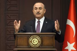 Ngoại trưởng Thổ Nhĩ Kỳ Mevlut Cavusoglu.(Nguồn: AFP/TTXVN) 