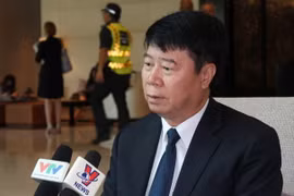Thượng tướng, Thứ trưởng Bộ Công an Bùi Văn Nam trả lời phỏng vấn báo chí tại Đối thoại Shangri-La 2017. (Ảnh: Việt Dũng/Vietnam+)