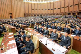 Toàn cảnh Hội nghị Nhân dân tối cao Triều Tiên ngày 29/6. (Nguồn: Kyodo/TTXVN)