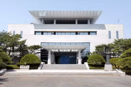 Nhà Hòa bình, một tòa nhà ở phía nam làng đình chiến Panmunjom, nơi diễn ra hội nghị thượng đỉnh liên Triều. (Nguồn: Yonhap/TTXVN)