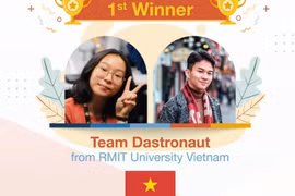 Hai sinh viên Đại học RMIT giành chiến thắng ở vòng thi quốc gia cuộc thi Khám phá khoa học số ASEAN. (Ảnh: PV)