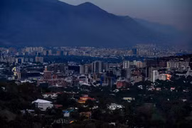 Cảnh mất điện tại Caracas, Venezuela ngày 9/3/2019. (Nguồn: AFP/ TTXVN)