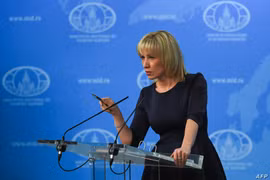 Người phát ngôn Bộ Ngoại giao Nga Maria Zakharova. (Nguồn: AFP)