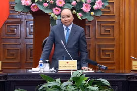 Thủ tướng Nguyễn Xuân Phúc phát biểu tại Phiên họp của Thường trực Chính phủ về tình hình Tết Nguyên đán Kỷ Hợi và những nhiệm vụ trọng tâm sau Tết. (Ảnh: Thống Nhất/TTXVN)