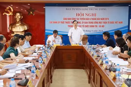 Phó Trưởng ban Tuyên giáo Trung ương Lê Mạnh Hùng phát biểu chỉ đạo tại hội nghị. (Nguồn: tuyengiao.vn)