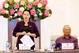 Chủ tịch Quốc hội Nguyễn Thị Kim Ngân, Ủy ban Thường vụ Quốc hội đã bế mạc Phiên họp thứ 35. (Ảnh: Trọng Đức/TTXVN)
