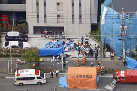 Hiện trường vụ tấn công. (Nguồn: Kyodo)
