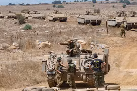 Ảnh tư liệu: Binh sỹ Israel tham gia huấn luyện trên vùng đất chiếm đóng của Cao nguyên Golan tháng 8/2018. (Nguồn: THX/TTXVN) 