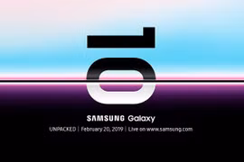 Poster mời tham dự sự kiện Unpacked của Samsung.