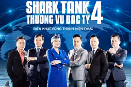 Sự kiện khởi động Shark Tank Việt Nam mùa 4 và công bố Đối tác chiến lược cùng Hội đồng đầu tư, ngày 27/04. (Ảnh: Vietnam+)