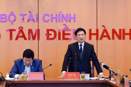 Bộ trưởng Bộ Tài chính Hồ Đức Phớc phát biểu. (Ảnh: Vietnam+)