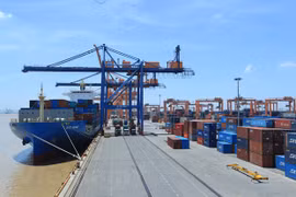 Thu ngân sách Nhà nước từ hoạt động xuất-nhập khẩu trong tháng Tám đạt 25.360 tỷ đồng. (Ảnh: TTXVN)