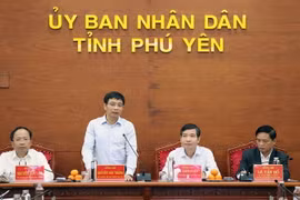 Bộ trưởng Bộ Giao thông Vận tải Nguyễn Văn Thắng phát biểu tại buổi làm việc. (Ảnh: Xuân Triệu/TTXVN)