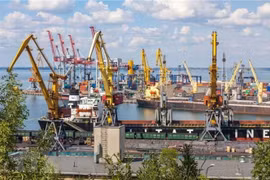 Cảng hàng hóa ở thành phố Odessa, Ukraine. (Ảnh: Adobe Stock/TTXVN)