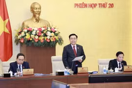 Chủ tịch Quốc hội Vương Đình Huệ phát biểu khai mạc. (Ảnh: Doãn Tấn/TTXVN)