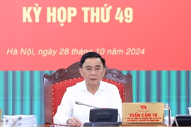 Đồng chí Trần Cẩm Tú, Ủy viên Bộ Chính trị, Thường trực Ban Bí thư, Chủ nhiệm Ủy ban Kiểm tra Trung ương chủ trì Kỳ họp. (Ảnh: Phương Hoa/TTXVN)
