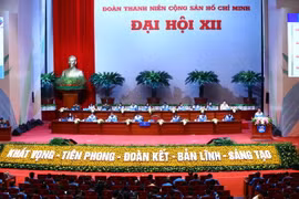 Đoàn Chủ tich đại hội. (Ảnh: Minh Đức/TTXVN)