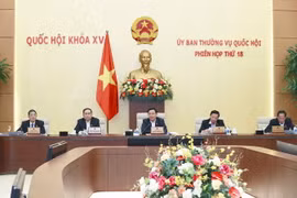Chủ tịch Quốc hội Vương Đình Huệ phát biểu. (Ảnh: Doãn Tấn/TTXVN)